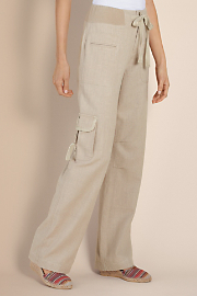Weekend Linen Pant - Brown