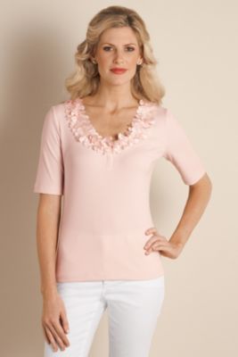 Silk Petals Top - Pink