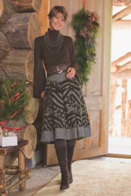 Graffiti Tweed Skirt