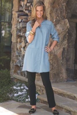 Petite Tencel Denim Shirt