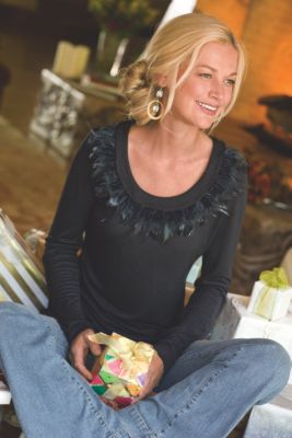Women's Fine Feathered Top
