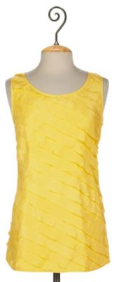 Petites Silk Tiered Tank - Yellow