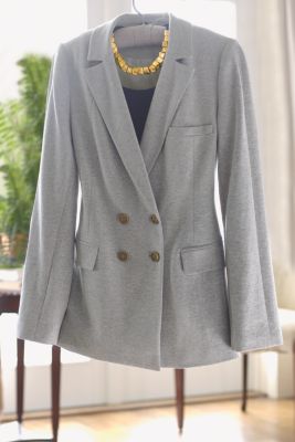 Petite French Terry Boyfriend Jacket