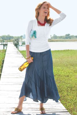 Denim Tencel Skirt