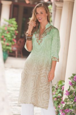 Women's Silk Shibori Tunic