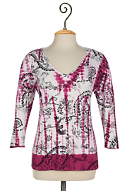 Womens Tie Dye Tee - Pink