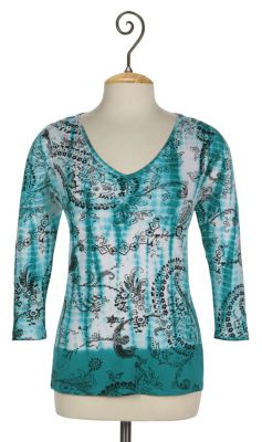 Womens Tie Dye Tee - Blue