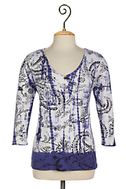 Womens Tie Dye Tee - Purple