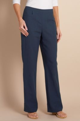 Women's Straight Leg Gauze Pant - Blue