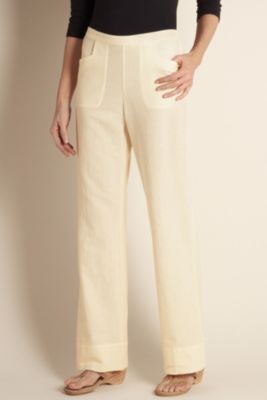 Women's Straight Leg Gauze Pant - Brown