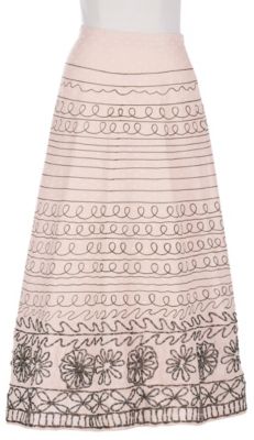 Seville Embroidered Skirt - Pink