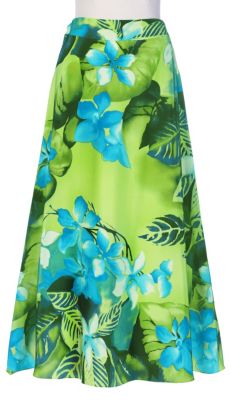 Plus Size Silk Seychelles Skirt - Green