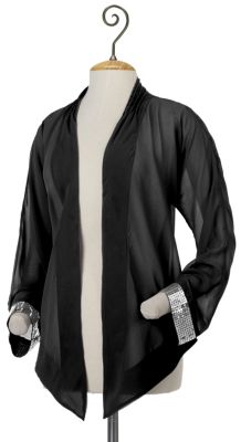 Plus Size Glitter Topper Shirt - Black