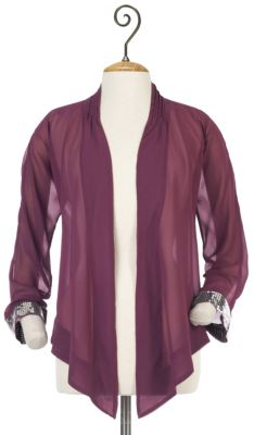 Plus Size Glitter Topper Shirt - Purple
