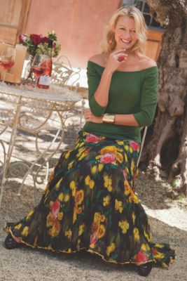 Abstract Rose Skirt