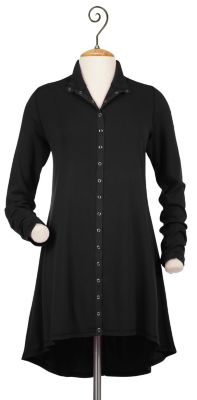 Petites Tie Back Cardigan Sweater - Black