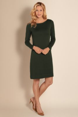 Women's Two-Faced Dress  - EVERGREEN