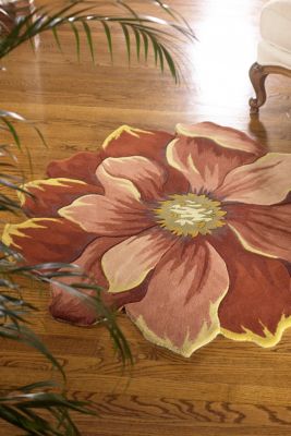 Garnet Floral Scatter Rug