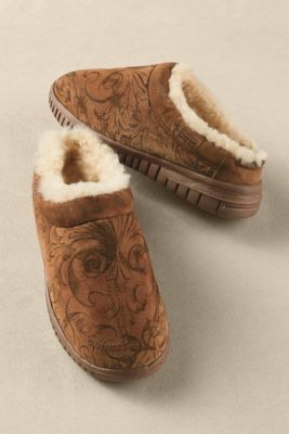 Aussie Dogs Paisley Clog   Brown