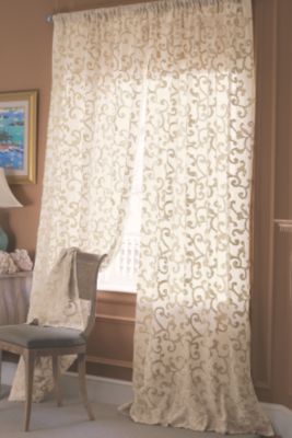 Chenille Vine Sheer Panel