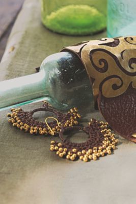 Macrame Beaded Earring