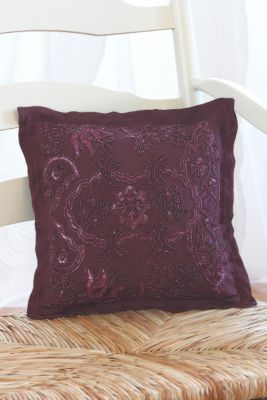 Casbah Beaded Silk Pillow