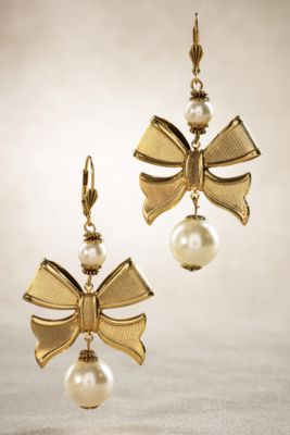 Gold Bow Earrings