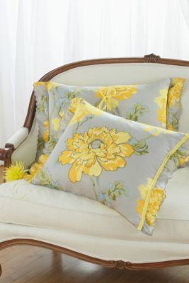 Peony Embroidered Bed Sham
