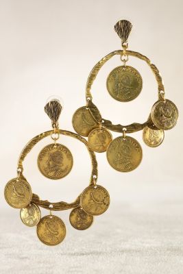 Ancient Coin Earring I   Yellow