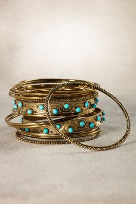 Marbella Bangle Set - Blue