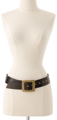 Byron Leather Belt   Black