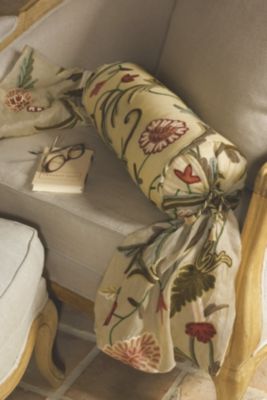 Crewelwork Bolster Pillow