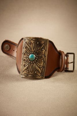 Metal and Leather Cuff