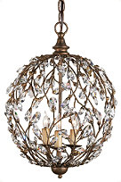 Crystal Bud Sphere Chandelier