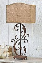 Iron Scroll Lamp
