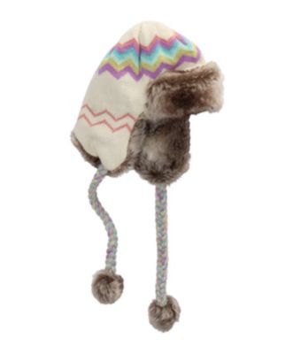 Girl's Winter Fur Flap Hat