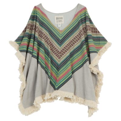 Women's Good Hearted Poncho Fleece - Pattern