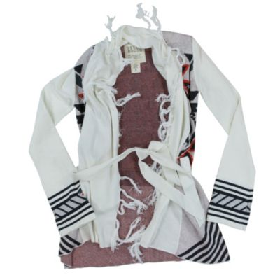 Women's Issah Belted Sweater - White