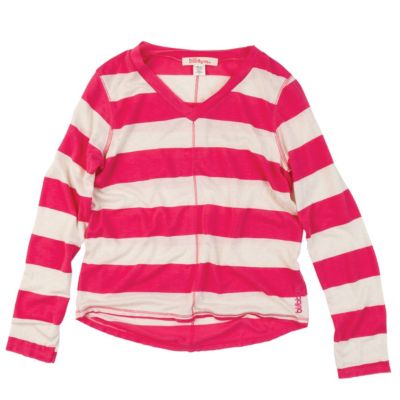 Girls' Flashback Stripe Long Sleeve Top - Pink