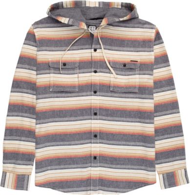 Men's Venice LS Woven Shirt - Orange Patterned