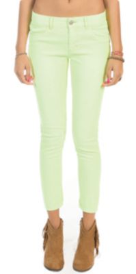 Women's Peddler Color Denim Pant - Yellow