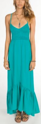 Women's Faster High low Maxi Dress - Turquoise / Aqua