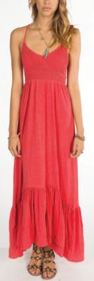 Women's Faster High low Maxi Dress - Coral