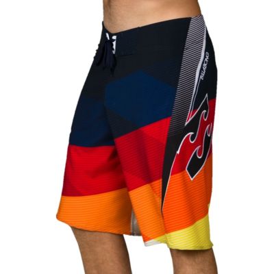 Men's Conquer Boardshort - Red Patterned