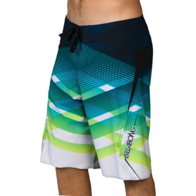 Men's Transverse Boardshort - Blue Patterned