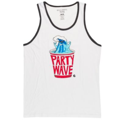 Men's Party Wave Tank - White