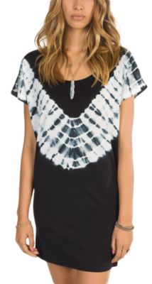 Women's First Love SS T-shirt Dress - Black