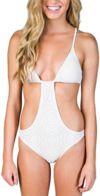 Women's Shane Crochet 1 Piece Swimsuit - Ivory / Bone
