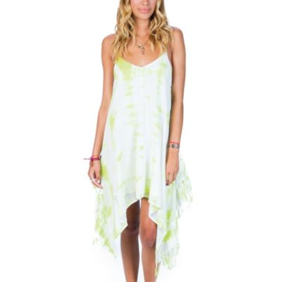 Women's By the Shore Tie Dye Dress - Yellow Patterned