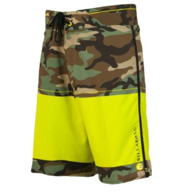 Boys' Invert Camo Boardshort - Olive Green